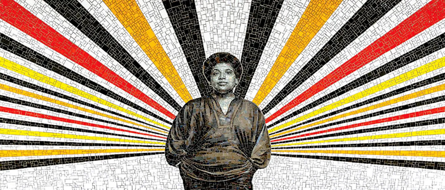 Mosaic portrait of Audre Lorde