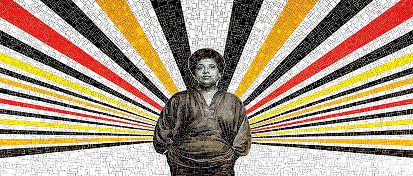 Mosaic portrait of Audre Lorde